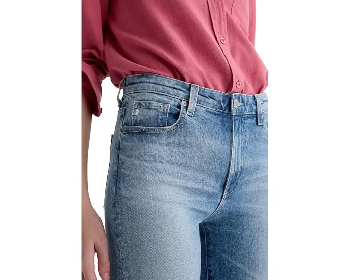 Джинсы AG Jeans Saige с завышенной талией и широкими штанинами в цвете Helios