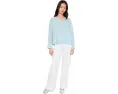Organic Handkerchief Linen Split Neck Top
