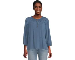 Футболка L.L.Bean Camden Hills с рукавом три четверти и воротником хенли