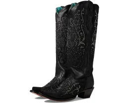 Высокие сапоги Corral C4097 до колена с кристаллами и кубинским каблуком