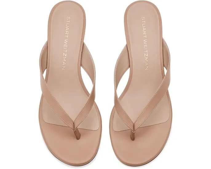 Сандалии Stuart Weitzman Rio Sleek Sandals 35 на изящном каблуке с миндалевидным мысом