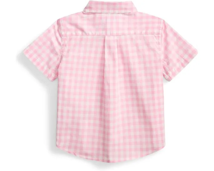 Polo Ralph Lauren Kids Рубашка из хлопкового поплина в гусиную лапку для младенцев