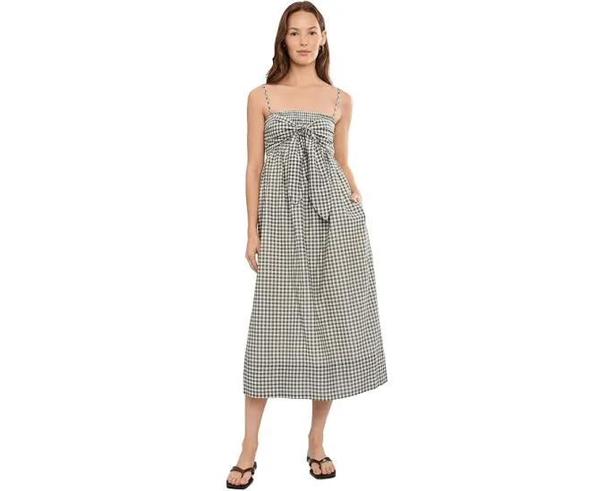 Платье-комбинация Vince Tie Smocked Cami Dress на бретелях