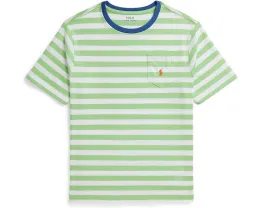 Striped Cotton Jersey Pocket Tee (Big Kid)