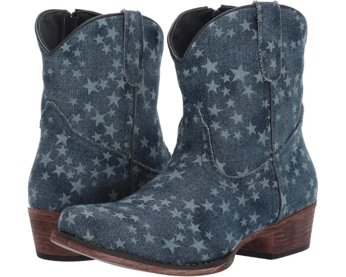 Ковбойские сапоги Roper Merica Denim с дизайном в звездах
