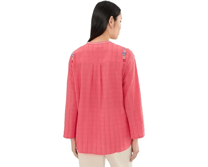 Туника Vintage Henley с длинным рукавом Johnny Was Roseton