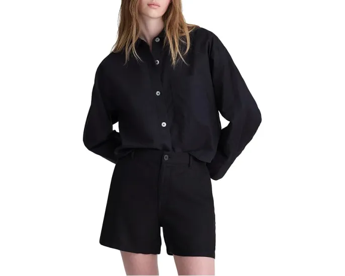 Шорты Zoe из 100% льна Jet Black Madewell
