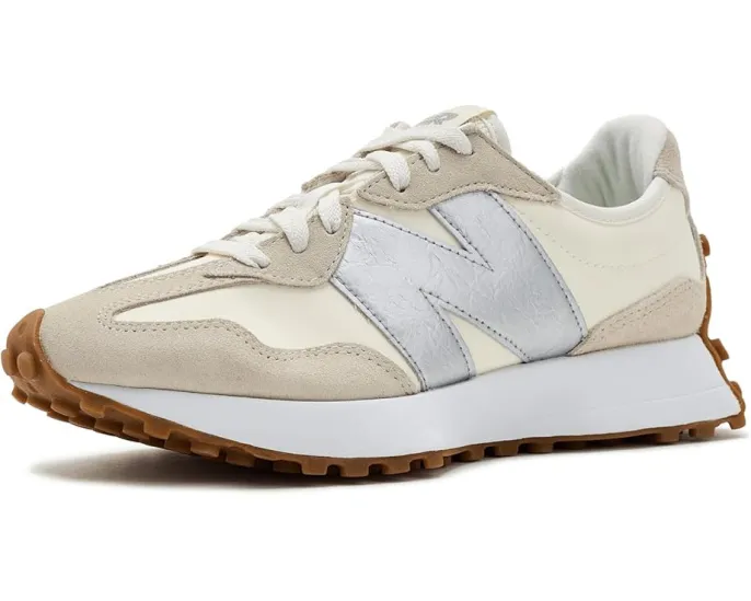 Кроссовки New Balance Classics 327 из замши и сетки с массивным логотипом