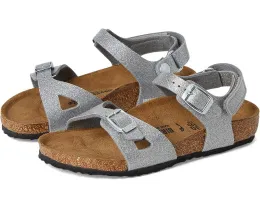 Сандалии Birkenstock Kids Rio Hook and Loop с блестками и регулируемыми ремешками