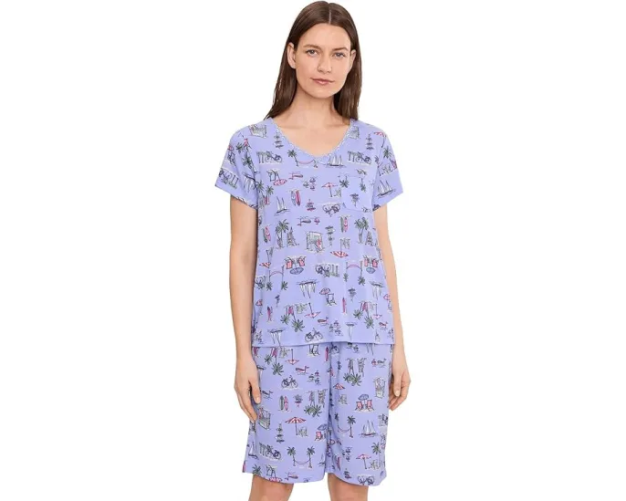 Пижамный набор V-Neck Tee и шорты Bermuda от Karen Neuburger
