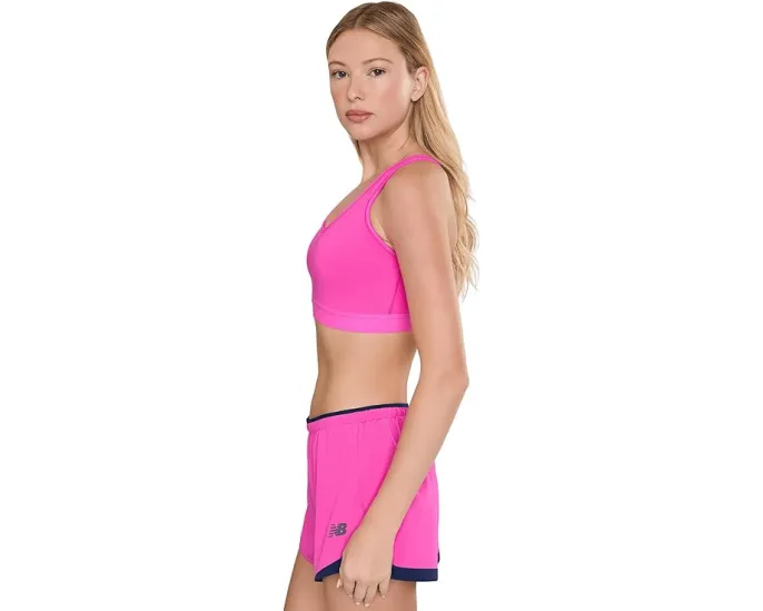 Спортивный бюстгальтер New Balance Nb Essential Run Bra розовый