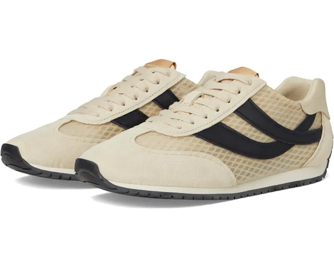 Кроссовки Vince Oasis Runner-W на шнуровке из мягкой кожи с контрастными деталями