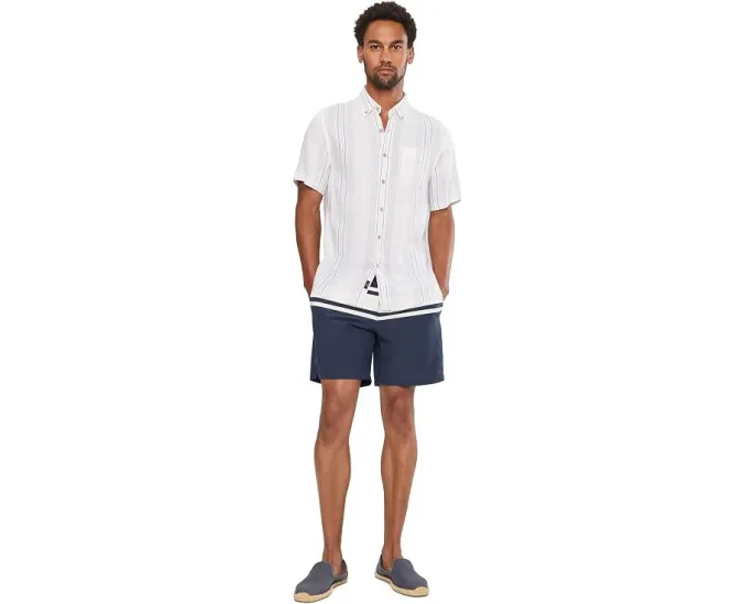 Faherty All Day Boardshorts шорты с полоской синего ночного цвета