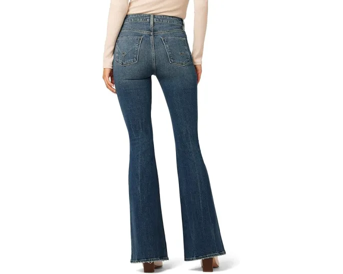Джинсы Hudson Jeans Holly с высокой посадкой и расклешенным низом цвета Timber