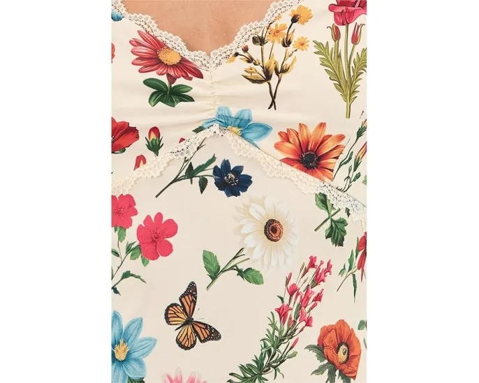 Платье Nicola миди с разрезом и декольте-сердечком