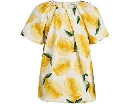 Appaman Kids Puff Dress из хлопка с короткими рукавами и рюшами на подоле