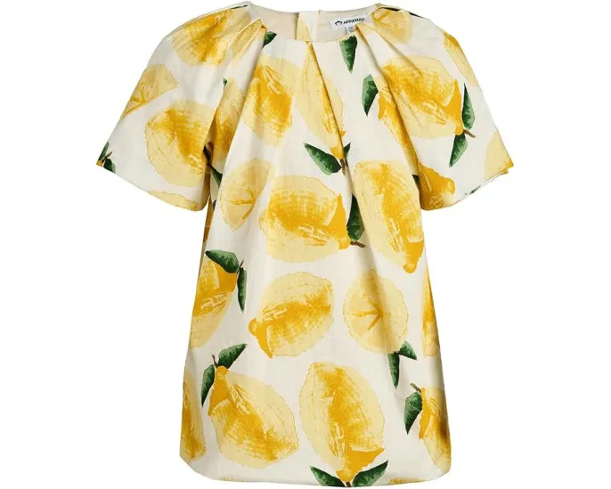 Appaman Kids Puff Dress из хлопка с короткими рукавами и рюшами на подоле