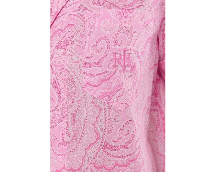 Пижамный комплект Lauren Ralph Lauren с короткими брюками и воротником с лацканами