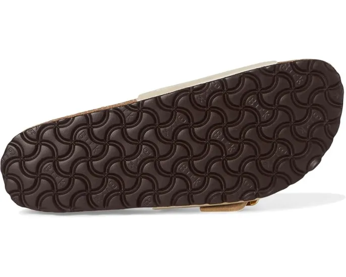 Сандалии Birkenstock Catalina Luxe Buckle с блестящим верхом Birko-Flor и пробковой стелькой