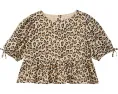 Детская блузка Janie and Jack с леопардовым принтом и кокеткой