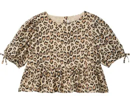 Детская блузка Janie and Jack с леопардовым принтом и кокеткой