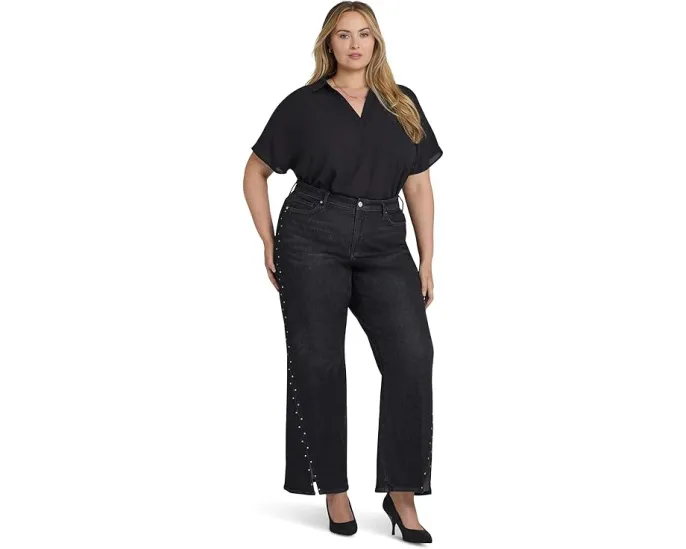 Джинсы Plus Size Teresa с пайетками и разрезом от NYDJ на технологии Lift Tuck