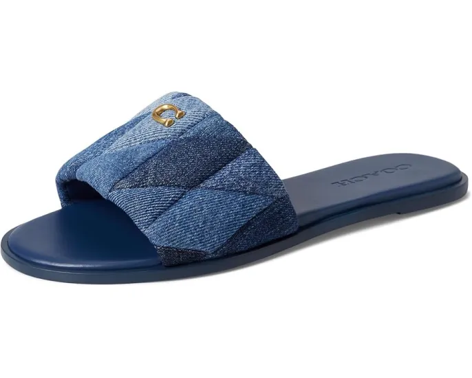COACH Сандалии Holly с стежкой и джинсовым верхом на резиновой подошве