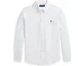 Рубашка Polo Ralph Lauren Kids Linen с манжетами и вышивкой