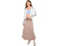XCVI юбка Gored Peasant Skirt в норковом цвете из стрейч-поплина