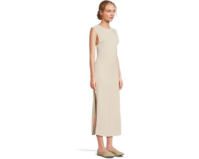 Платье миди Free People Eventide с вырезом-лодочкой и шнуровкой