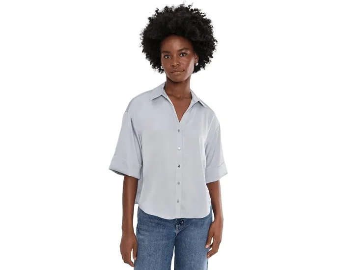 Свободный топ CeCe с рукавом 3/4 и спущенным плечом