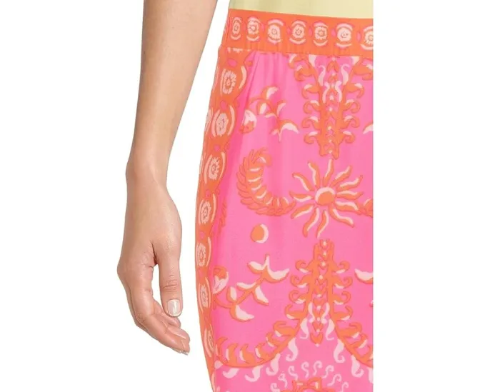 Широкие брюки-палаццо Lilly Pulitzer Vianna из шелка на высокой посадке