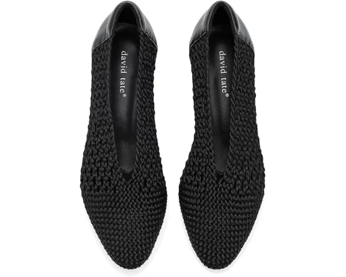 Туфли-лодочки Gretchen на квадратном каблуке с плетеным верхом от David Tate