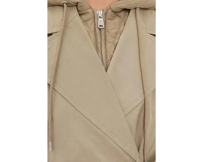 Длинное тренч-пальто Avec Les Filles с регланными рукавами и нагрудником