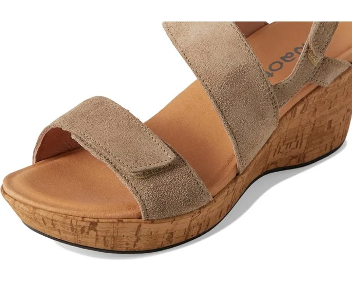 Сандалии Naot Sunrise с клиновидным каблуком и ремешками на липучке