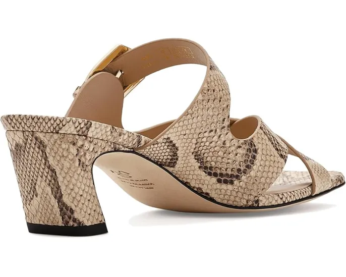 Сланцы Stuart Weitzman Sai Slides 50 на устойчивом каблуке с квадратным носком