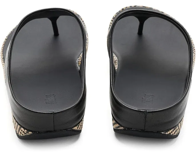 Сандалии FitFlop Lulu Lux с плетеным кожаным верхом и графичной подошвой