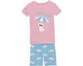 Детский комплект пижамы Kickee Pants с футболкой и шортами