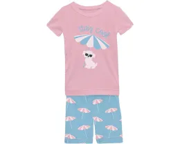 Детский комплект пижамы Kickee Pants с футболкой и шортами