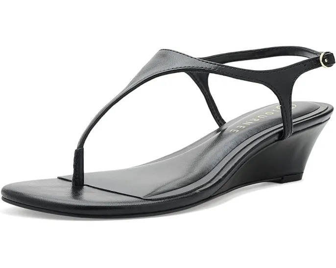 Сандалии Journee Collection Kathryn на танкетке с ремешком на щиколотке