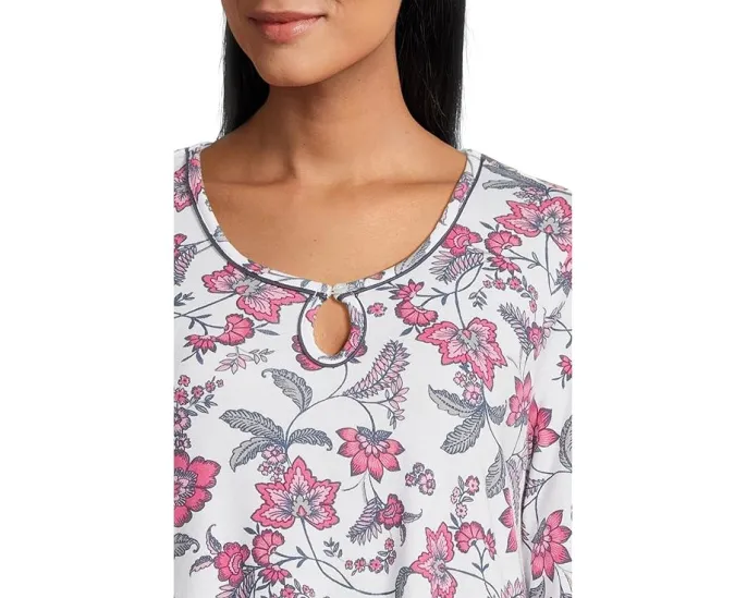 Ночная сорочка Jolly & Bright с длинным рукавом и застежкой у горловины Karen Neuburger