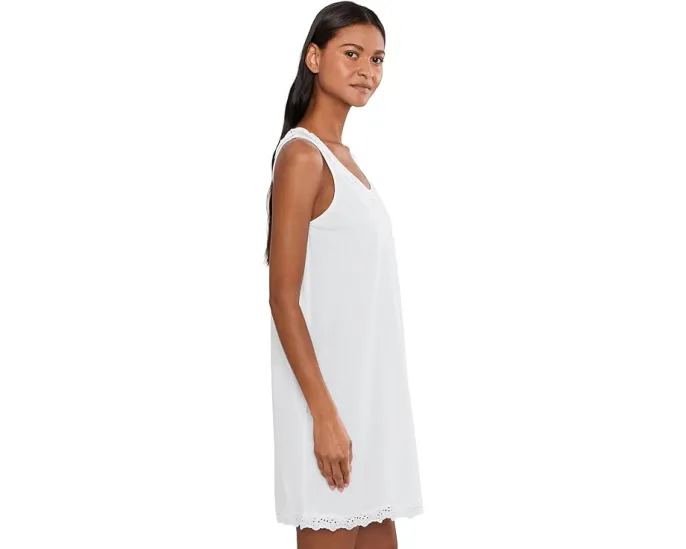 Платье-макси Eyelet Button Flutter Neck от Lauren Ralph Lauren с вышивкой и оборками
