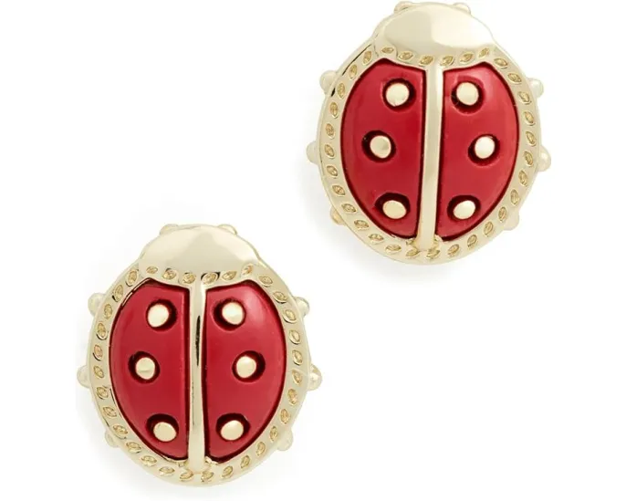 Серьги-гвоздики Kendra Scott Lady Bug в форме божьей коровки