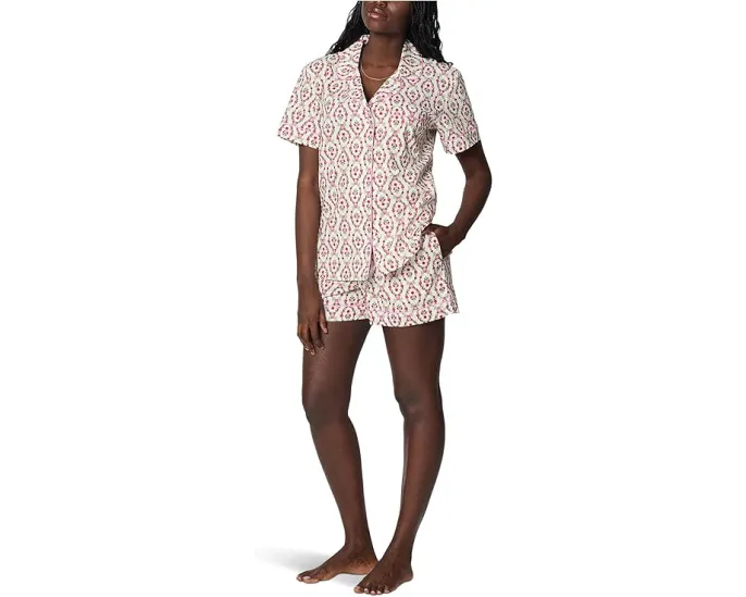 Пижамный комплект Bedhead PJs с короткими рукавами и шортами из поплина