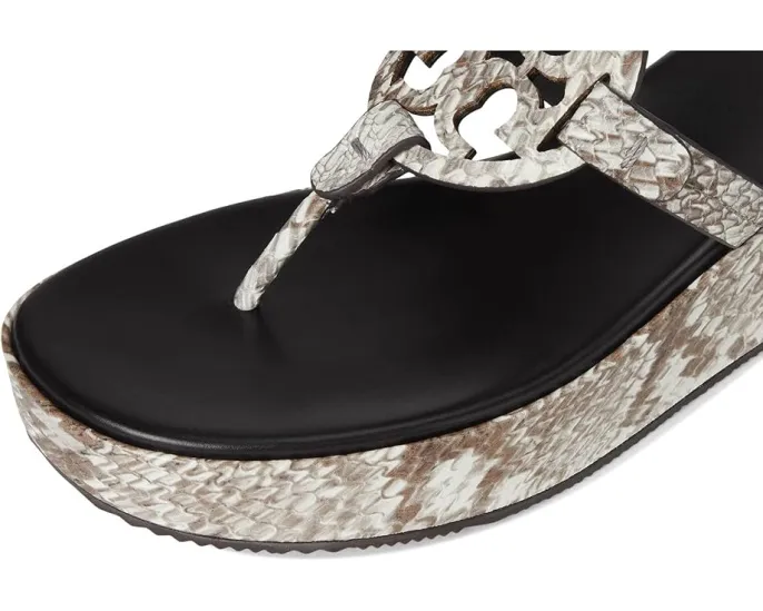 Босоножки Tory Burch Miller Wedge 25Mm на платформе с кожаным верхом