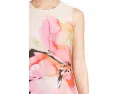 Платье Calvin Klein Scuba Foral Sheath с цветочным принтом и застежкой-молнией на спине