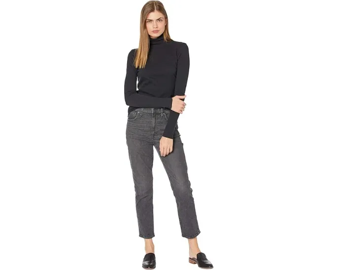 Vince водолазка Essential Long Sleeve из хлопка