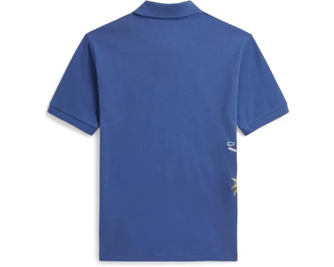 Embroidered Cotton Mesh Polo Shirt (Big Kid)