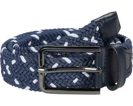 Плетеный кожаный ремень Johnston & Murphy с открытым плетением