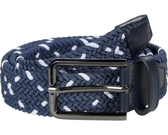 Плетеный кожаный ремень Johnston & Murphy с открытым плетением